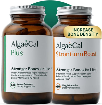 AlgaeCal Bone Builder Pack – Plant-Based Calcium & Strontium for Bone Strength and Density