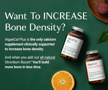 AlgaeCal Bone Builder Pack – Plant-Based Calcium & Strontium for Bone Strength and Density